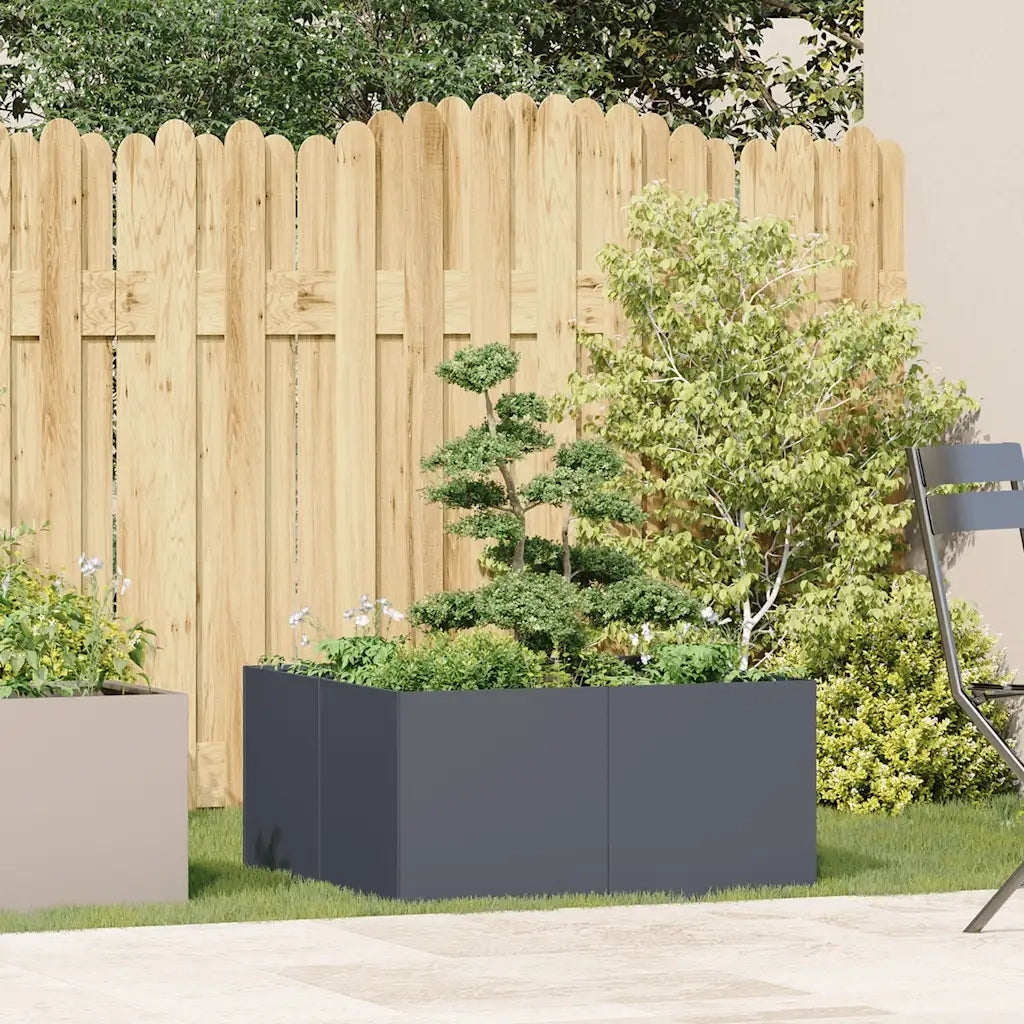 Fioriera Antracite 80x80x40 cm in Acciaio Laminato a Freddo 860740