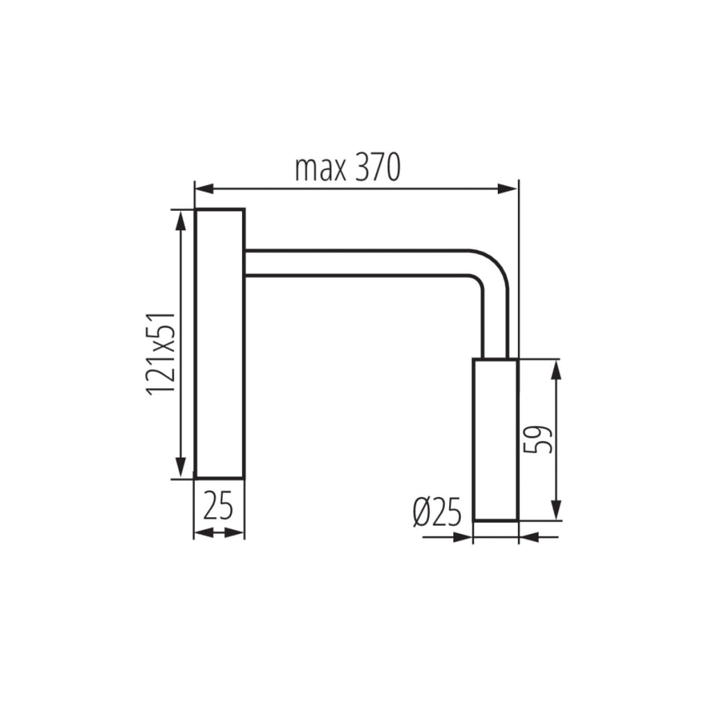 Applique Kanlux Tonil LED 3,3W nera 3000K lettura parete