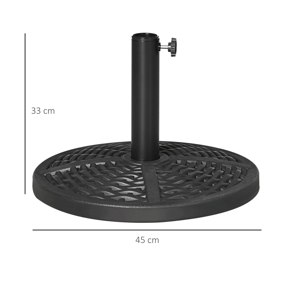 Base per ombrellone ¨C zephmum ¨C 45x33 cm 9 kg nero