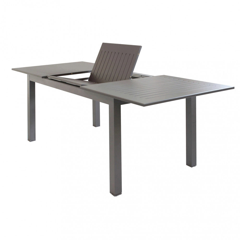 Tavolo Cuba Allungabile 150/210x90x75 h cm in Alluminio Taupe