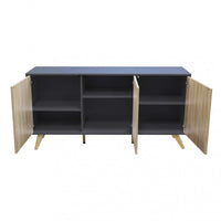 Mobile Elton 150x39,5x75 h cm in Truciolare bilaminato Antracite