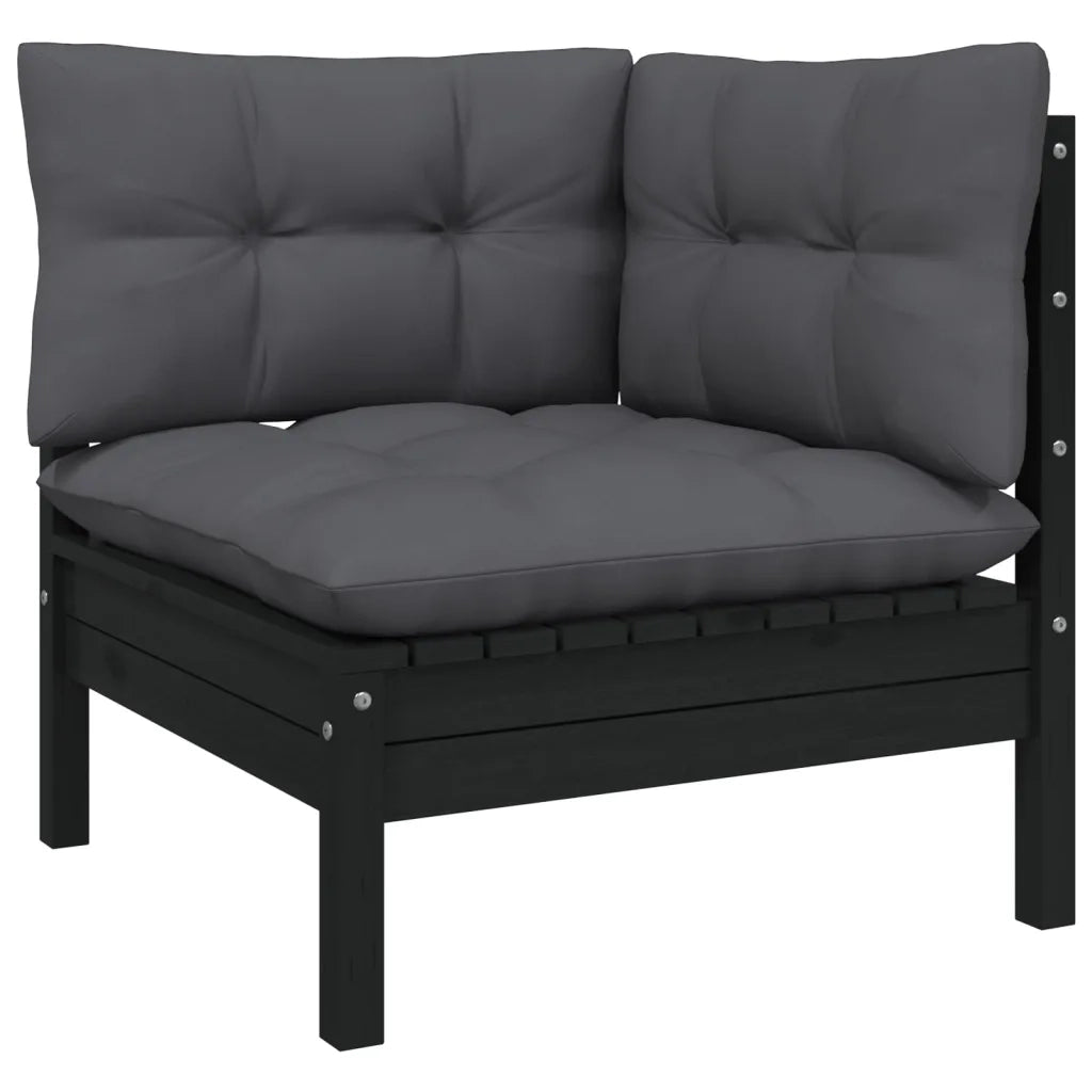 Set Divani da Giardino 3 pz con Cuscini Legno Massello di Pino 3096020