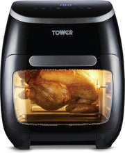 Frittella aeree digitale Pro - Senza residui di grasso e senza olio - Frittella a vapore 11L - 2000W - Forno con circolazione di aria rapida - Timer - Nero
