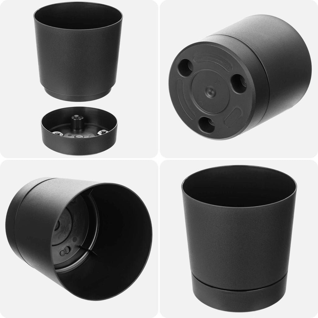 Vaso da fiori KADAX con supporto, rotondo, in plastica, 34,5 cm
