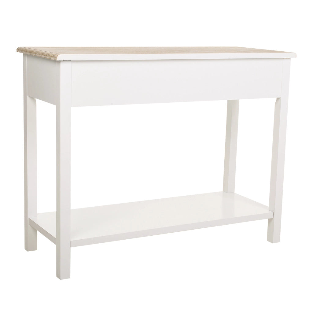 Mobile da ingresso in legno bianco 100x40x78h