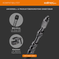 asta microfonica MicPipe (adatta per microfoni, lunghezza massima 3 m, inclusa guida per cavi da 7 mm al massimo)