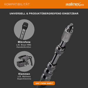 asta microfonica MicPipe (adatta per microfoni, lunghezza massima 3 m, inclusa guida per cavi da 7 mm al massimo)