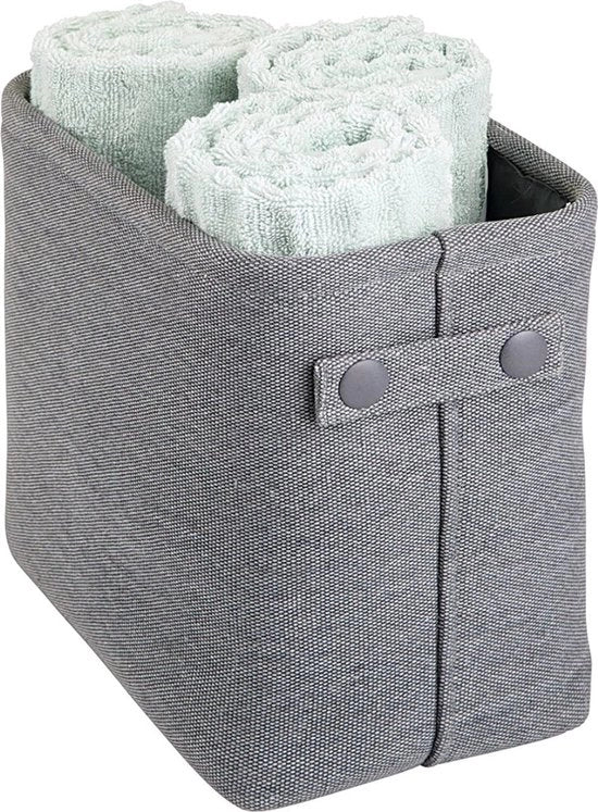 Cassa di stoccaggio - contenitore di stoccaggio - per accessori di cucina e bagno - ideale per asciugamani - con maniglie integrate/ventilazione