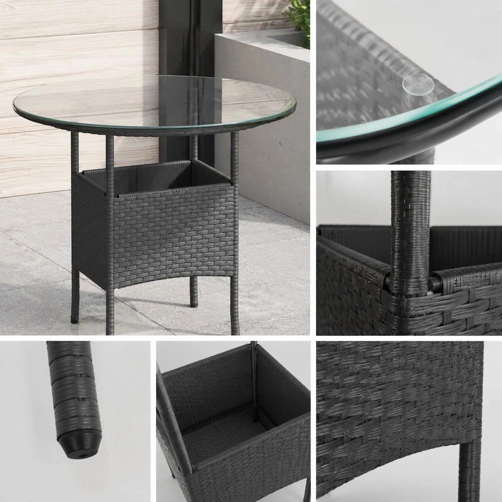 Tabletop Made Of Tempered Glass, Round, 500 Mm