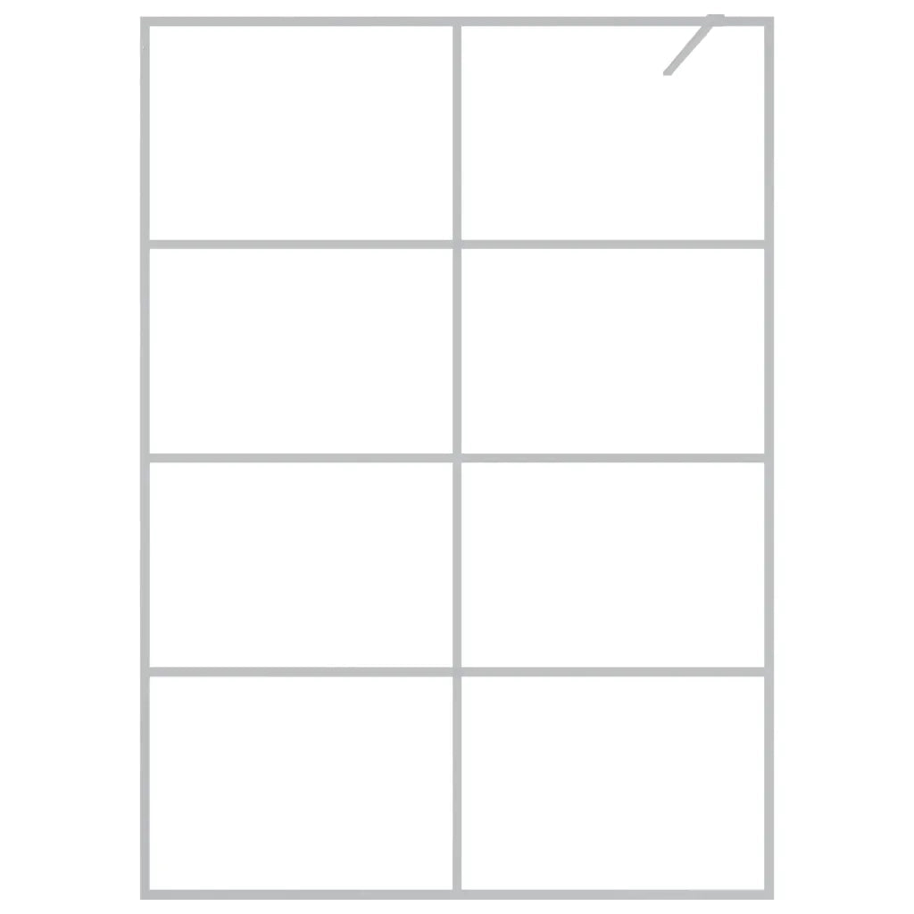 Parete Doccia Walk in Argento 140x195 cm Vetro Trasparente ESG