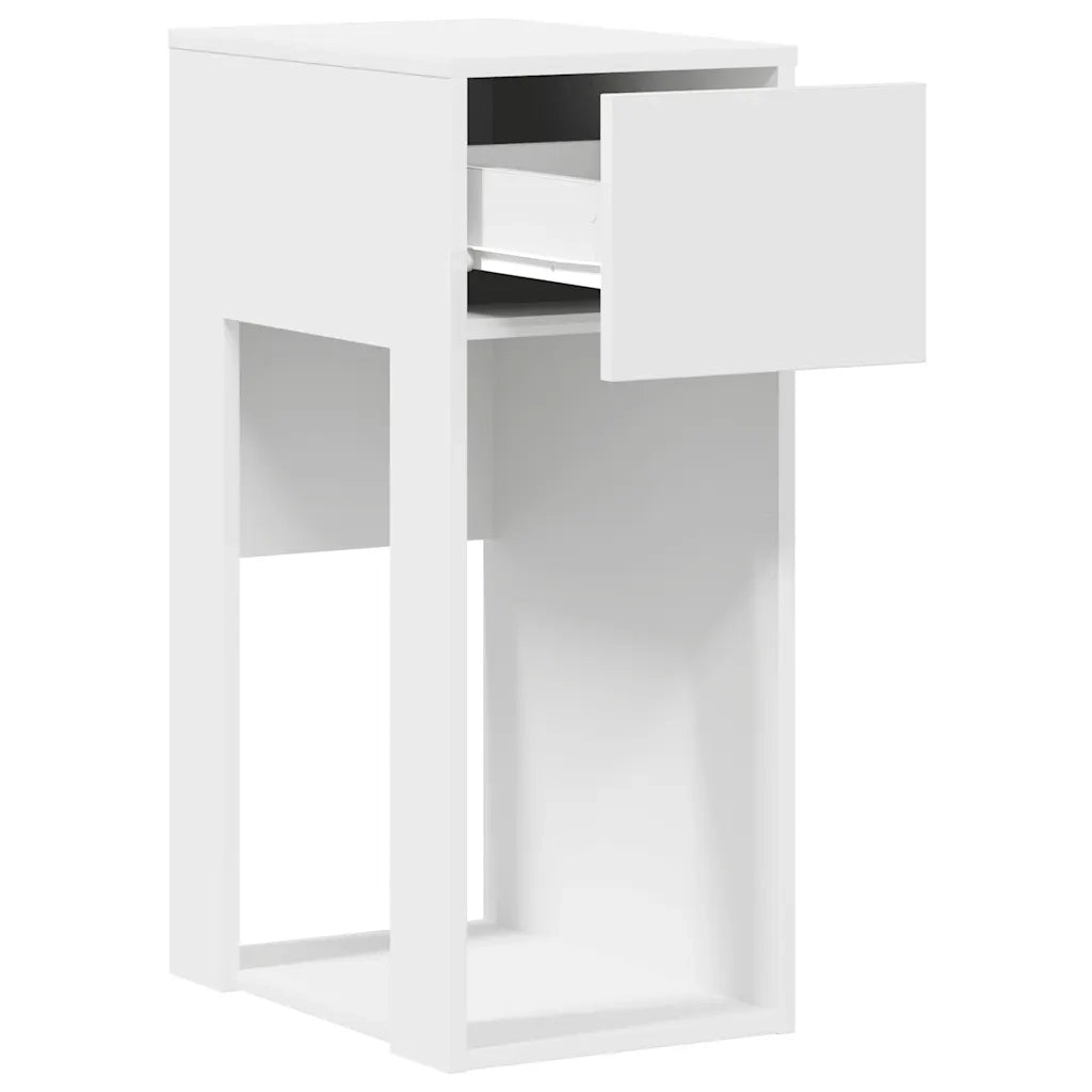 Supporto a Torre per Computer con Cassetto Bianco 30x44x74 cm 858731