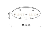 BASE-7L OS LED Base tonda led integrato d.45cm ottone spazzolato