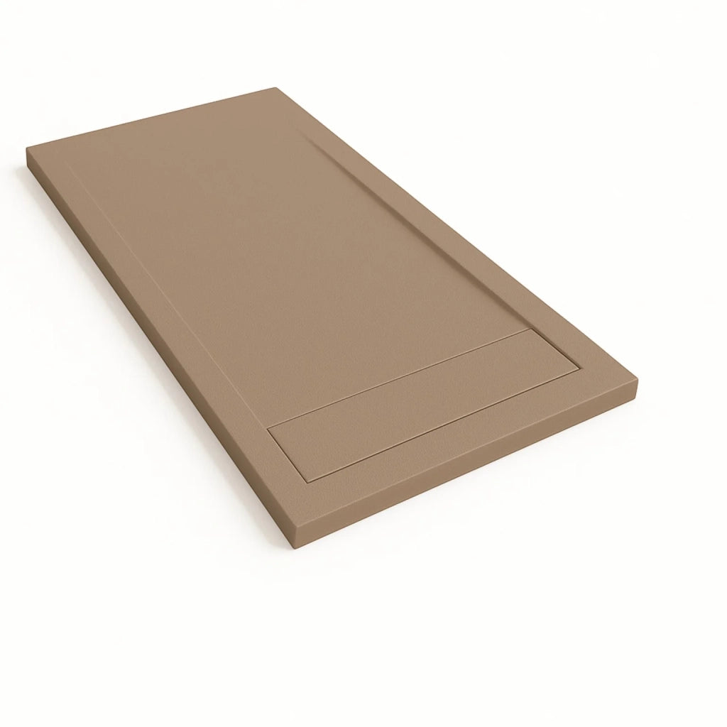 Piatto doccia Bidai con bordo 80X140 cm colore Moka RAL 1019 griglia Moka