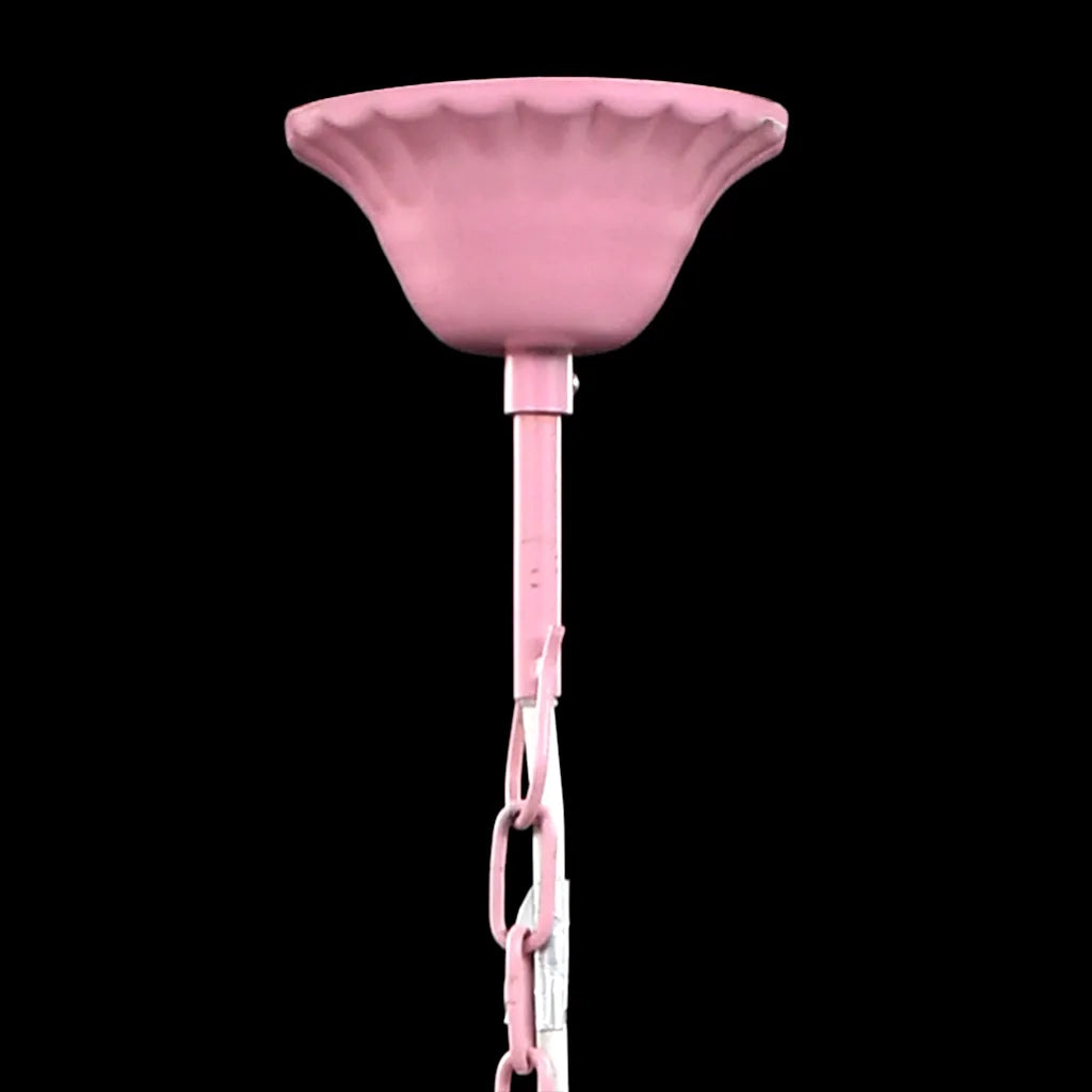 Lampadario in Cristallo 5 Lampadine Rosa CFW4532803