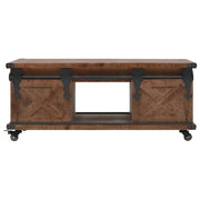 Tavolino da salotto | Tavolino da caff¨¨ | Tavolino da Soggiorno in Legno di Abete 91x51x38cm Marrone