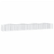 Gabbione rialzato ad arco 400 x 50 x 50 cm ferro zincato argento 02_0039937