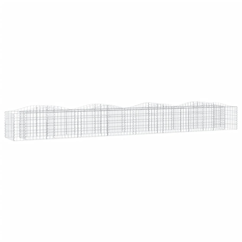 Gabbione rialzato ad arco 400 x 50 x 50 cm ferro zincato argento 02_0039937