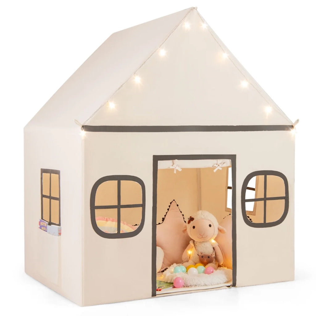 Tenda da gioco per bambini 120 x 101 x 143 cm atmosfera magica 3 bambini comfort ergonomico cotone poliestere beige 20_0014307