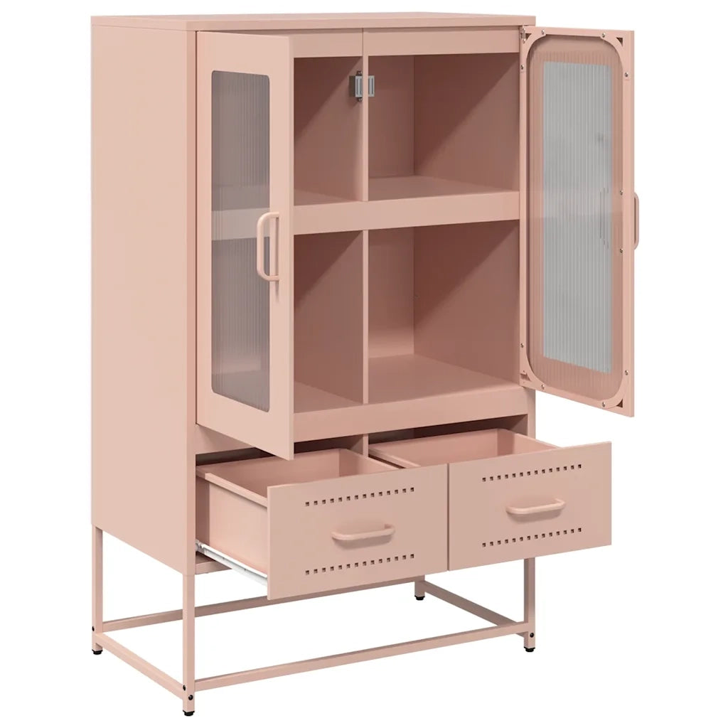 Credenza Rosa 68x39x111,5 cm Acciaio