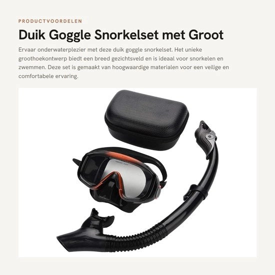 Kit di Snorkeling Completo con Occhiali da Subacqueo e Snorkel - Leggero e Portatile - Nuoto Sottomarino - Materiali di Alta Qualità