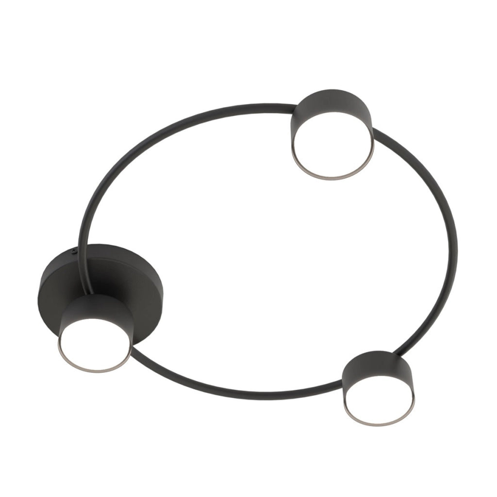 Lampada a sospensione Lucio in acciaio nero opaco