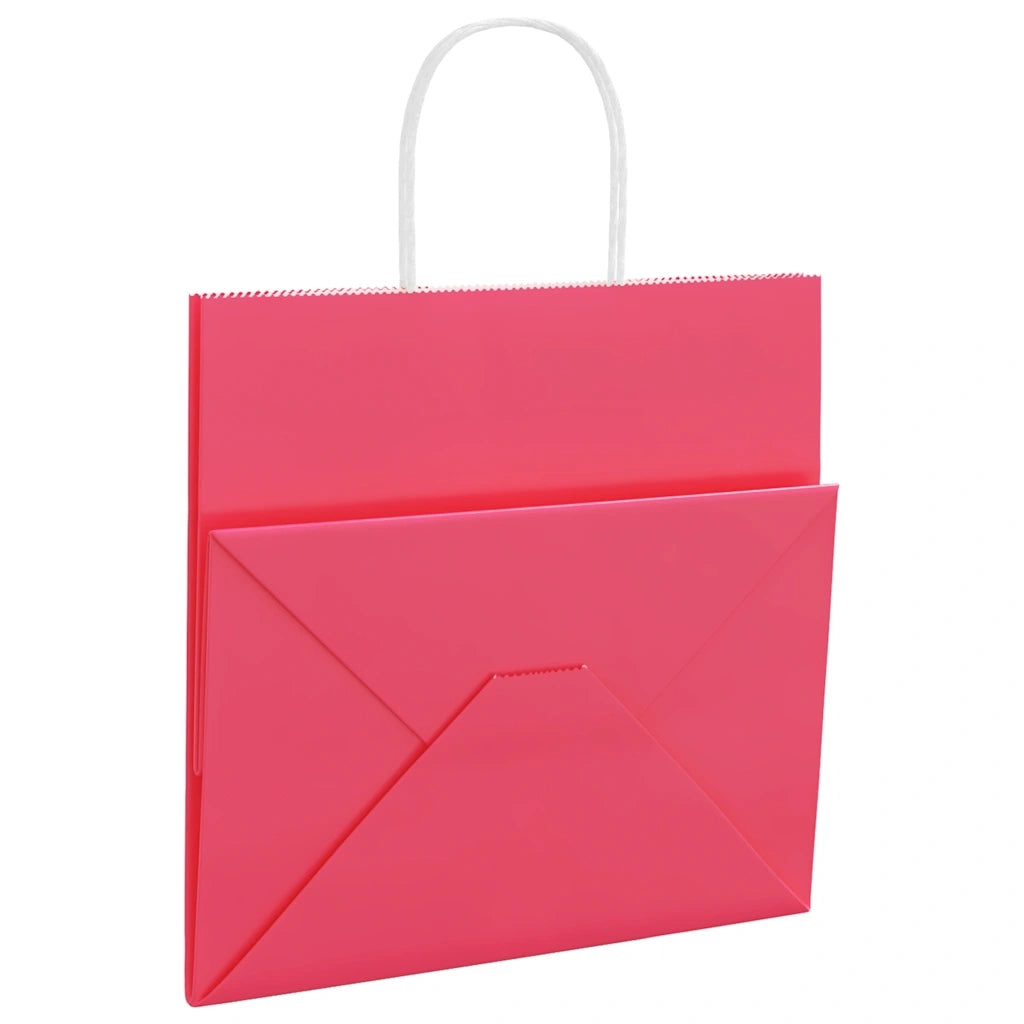 Sacchetti di Carta 250 pz con Manici Rosa 54x15x49 cm