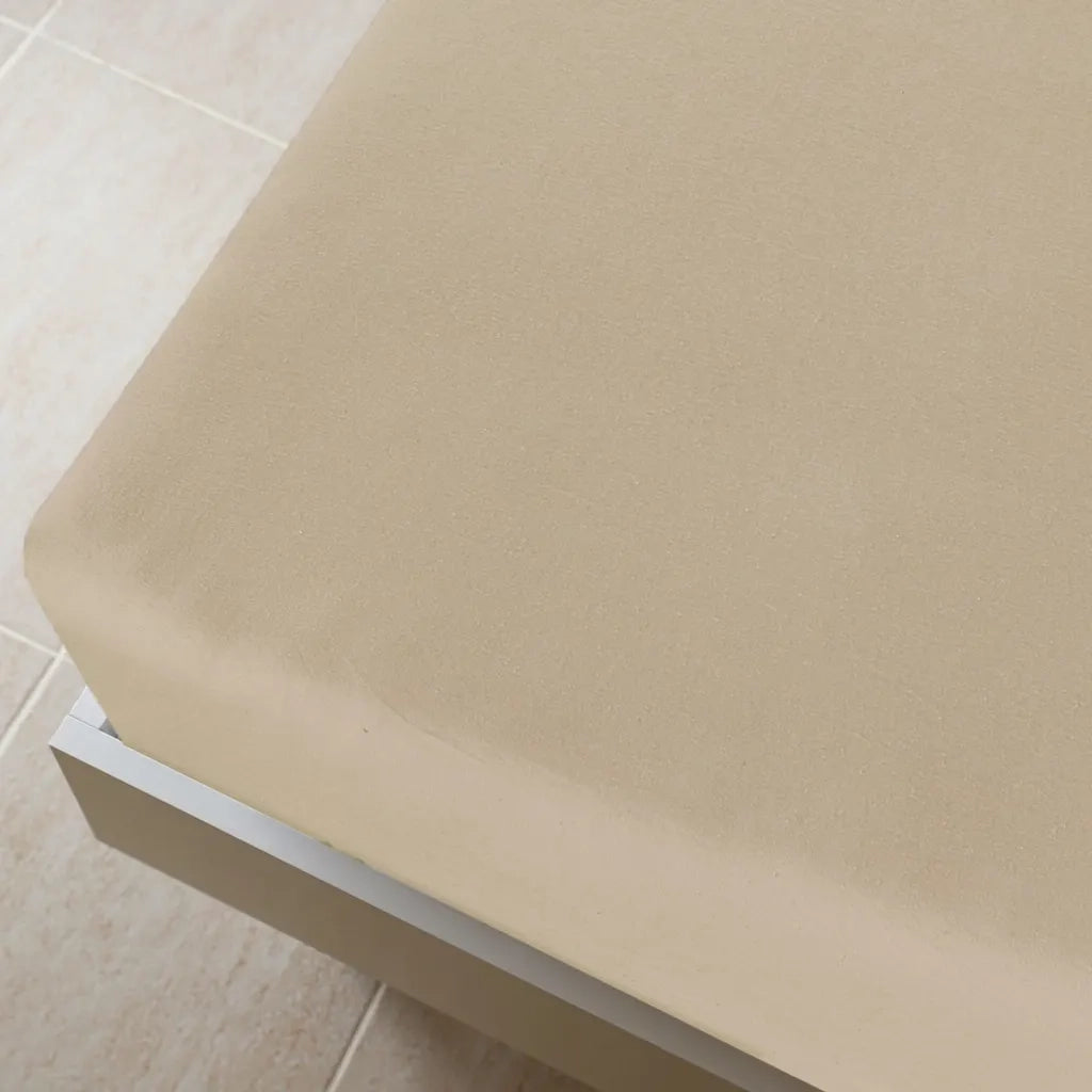 Lenzuola con Angoli Jersey 2 pz Tortora 90x200 cm Cotone CFW9441747
