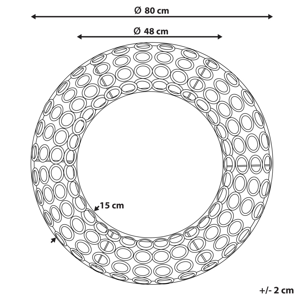 Specchio da parete ovale dorato ø 80 cm arte da parete Decor Soggiorno in stile eclettico