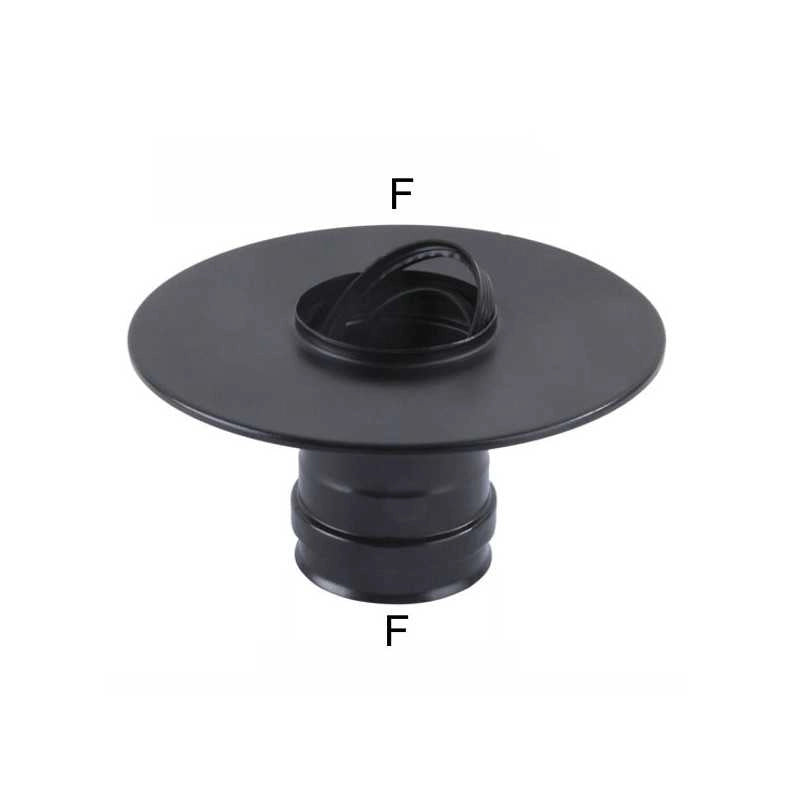 Rosone Inox 8 Guarnizione Nero Pellet 300 Maral