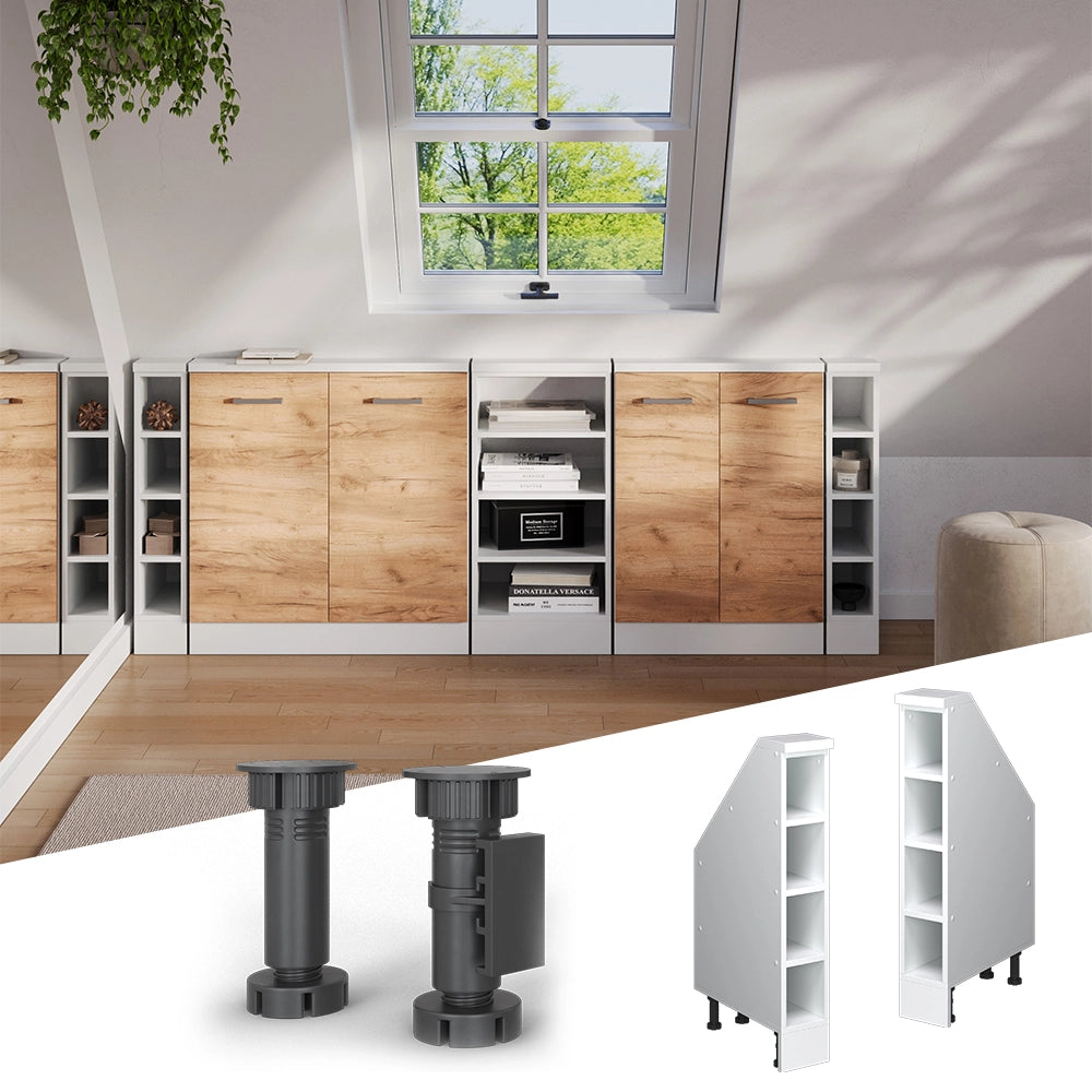 Mobile sottotetto Rion Bianco/Bianco 15 x 83.8 cm con 4 scomparti Vicco