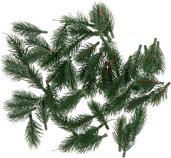 Dennentakchi decorativi verde 65 cm lunghi 55 pezzi per decorazione di presepi