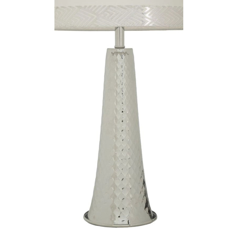 Lampadelle A Da Tavolo Tower Argento cm ø 30x54