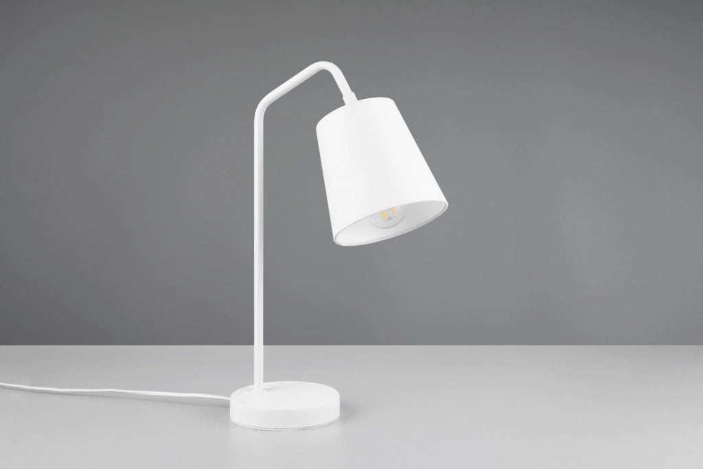 Lampada da tavolo bianca con paralume E27 Buddy RL