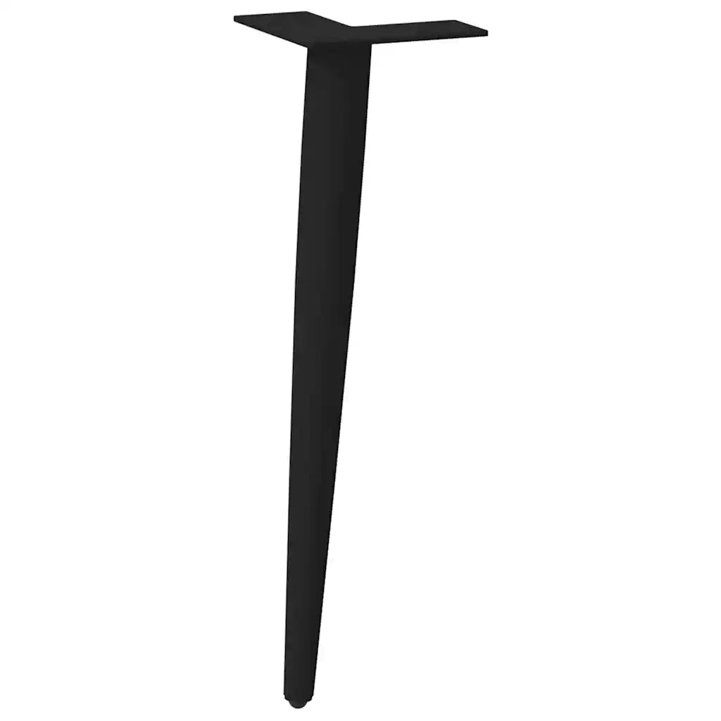 Gambe per Tavolino da Caffè Forma Conica 4 pz Nere 42-43 cm Acciaio 4012512
