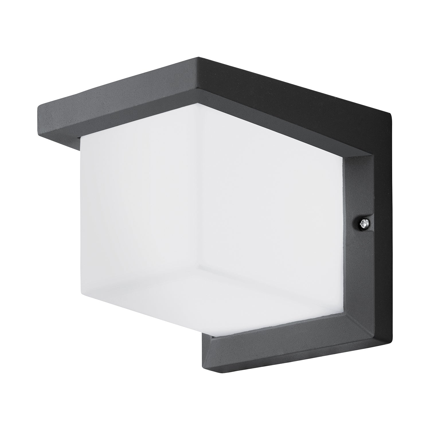 Applique Esterno Moderna Desella 1 Alluminio Grigio Policarbonato Bianco Led