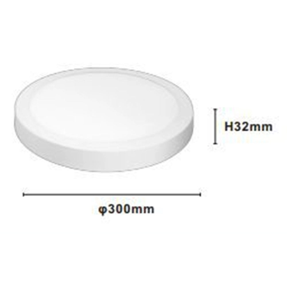 Trade Shop - Plafoniere Led 24w Luce 3000k-6500k Tondo Soffitto Parete Interruttore 2640lm 00151 -