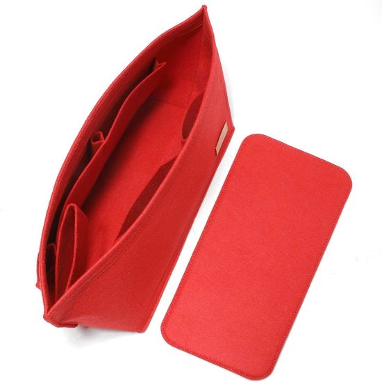 Organizzatore di borsa, adatto per L Speedy 35, Neverfull PM & Base Shaper, set di 2 (medium, combinazione rossa)