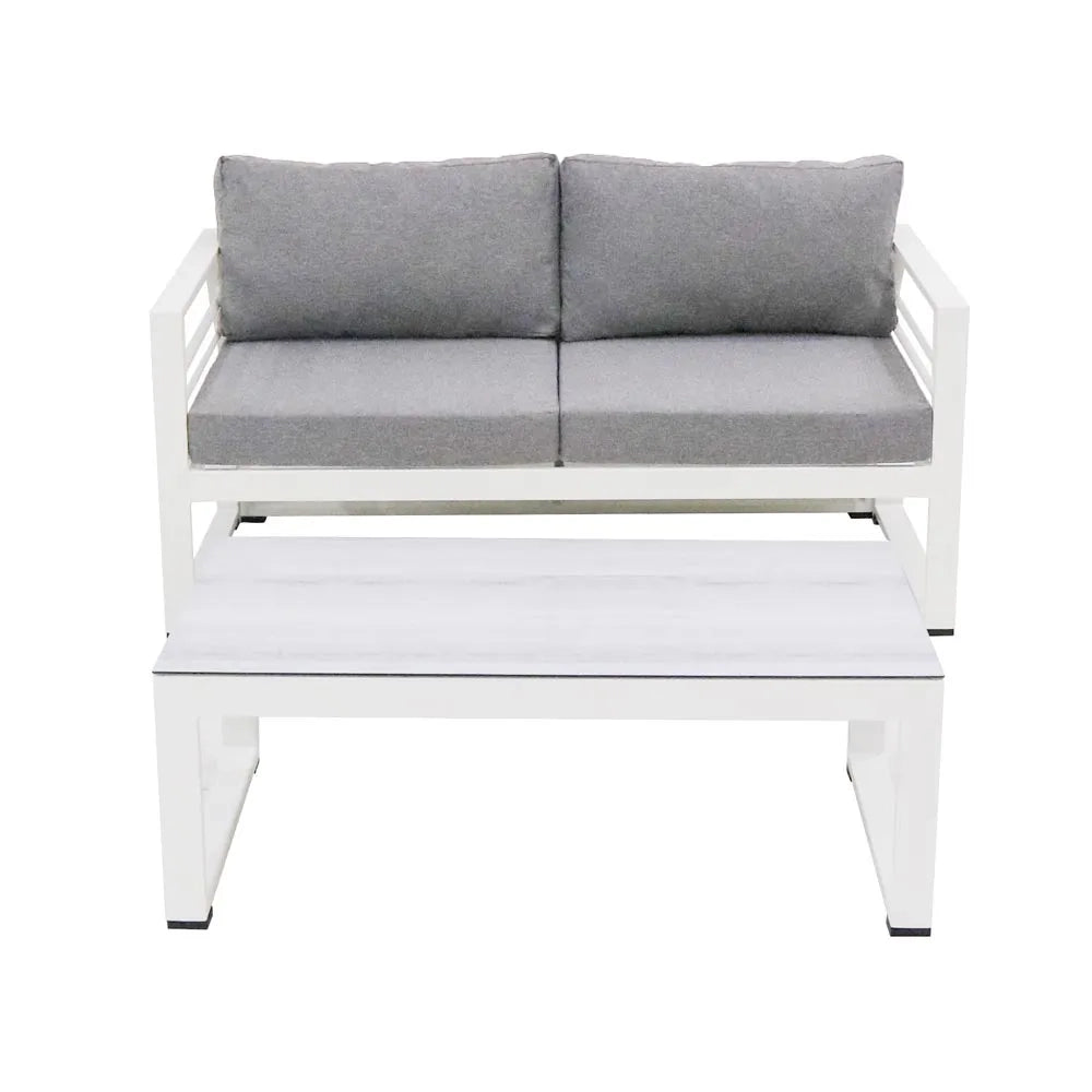 Divano Leros (2 Posti)  Grigio/Bianco