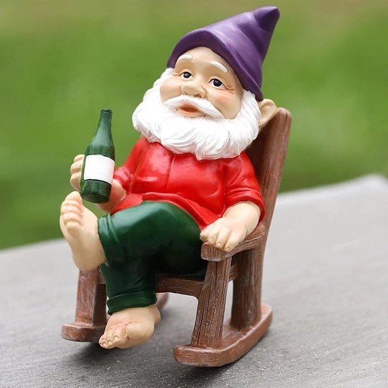Fungo e Piccoli Gnomi Decorazioni per Giardino - Caricature Cinegiornali Miniatturni Ornamenti per Casa e Giardino (YY)