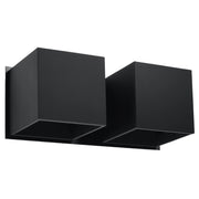Applique Tetris 2 luci nera alluminio G9 moderna Pure Lume