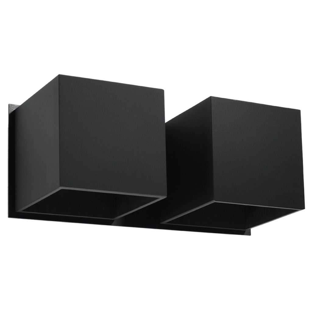 Applique Tetris 2 luci nera alluminio G9 moderna Pure Lume