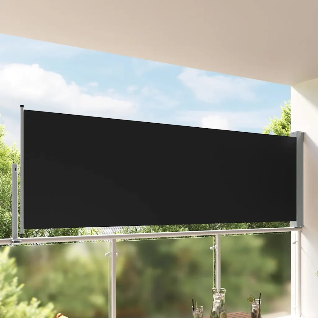Tenda da Sole Laterale Retrattile 120 x 300 cm Nera cod mxl 54907