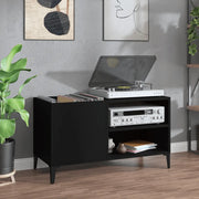 Mobile Porta Dischi Nero 84,5x38x48 cm in Legno Multistrato 831950