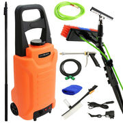 Carrello Per Trasporto Acqua 30 litri, Asta Telescopica 9,1 metri & Accessori