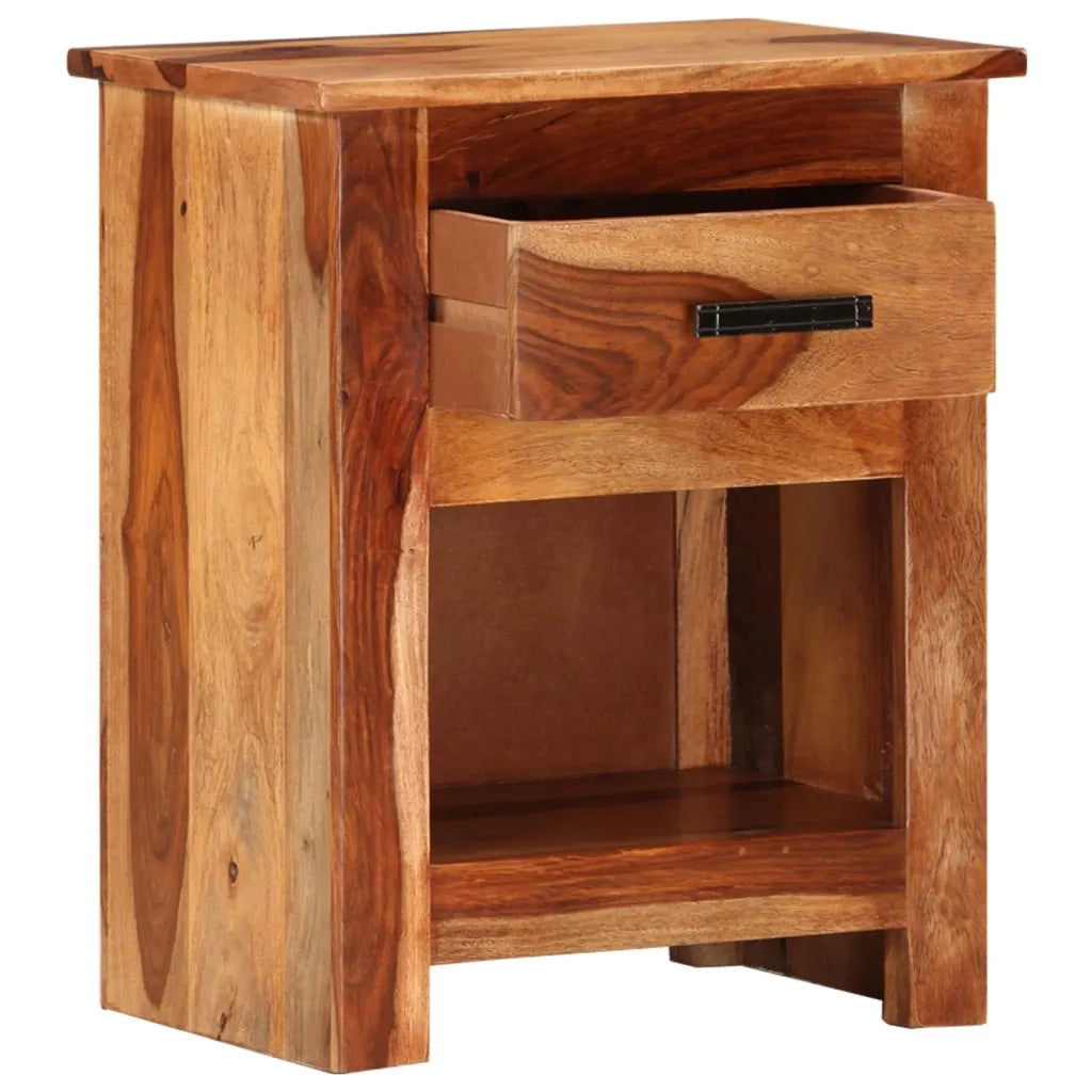 Comodino 40x30x50 cm in Legno Massello di Sheesham cod mxl 30691