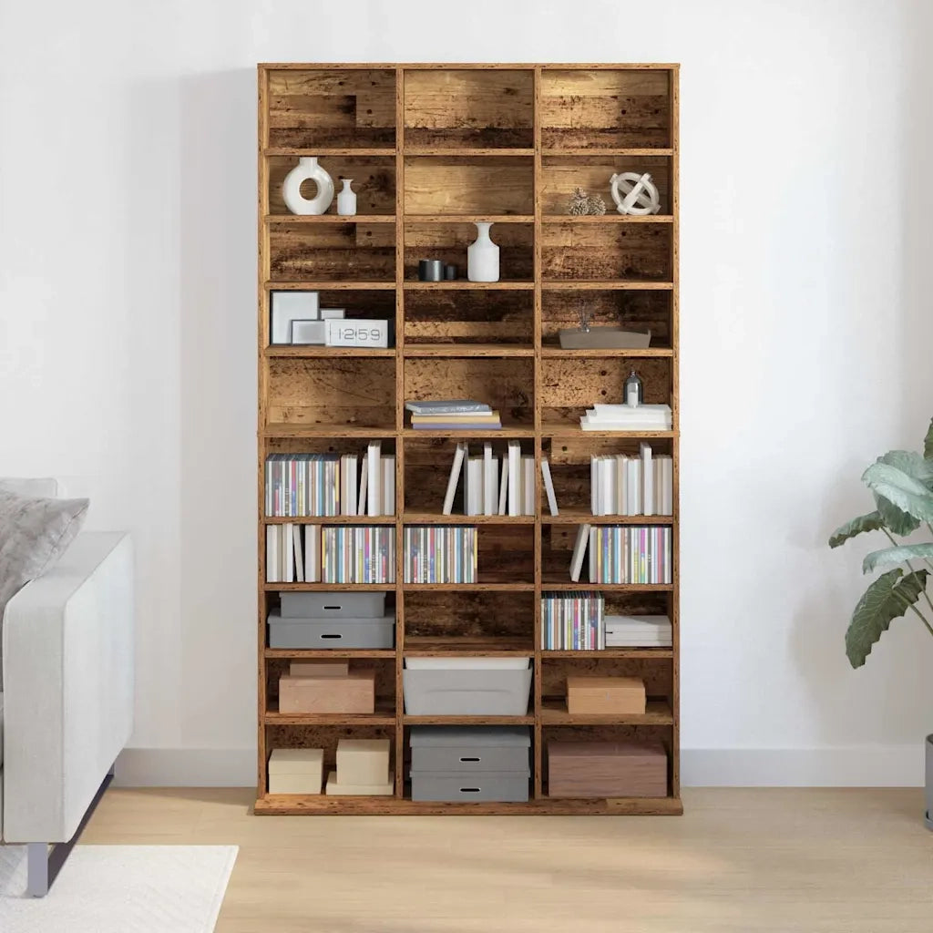 Mobile per CD con lo scaffale Legno vecchio 101 x 23 x 177,5 cm CFW9244013