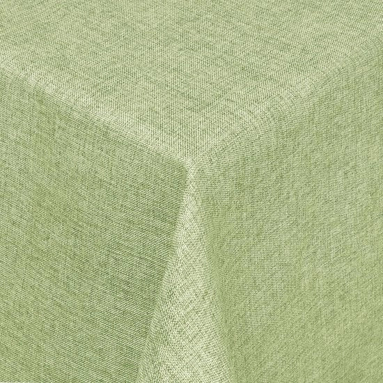 Tavolino con stile damascato e lino, con protezione contro macchie, dimensioni e colore a scelta, ovale 140 x 190 cm