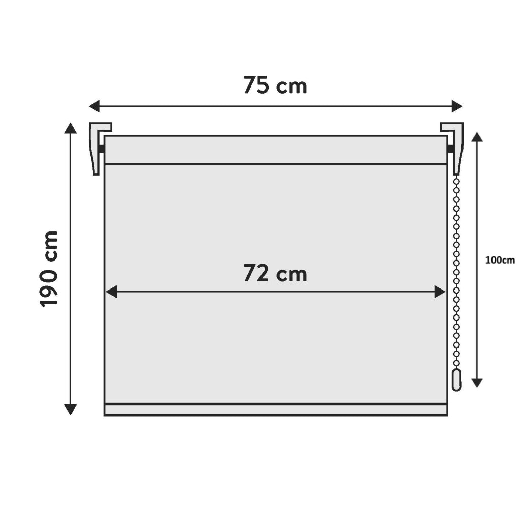 VIEWTEX Tenda a rullo Traslucida Ecofuture (100% tessuto riciclato) Marrone 75 X 190cm - Made in Europe - 5 anni di garanzia