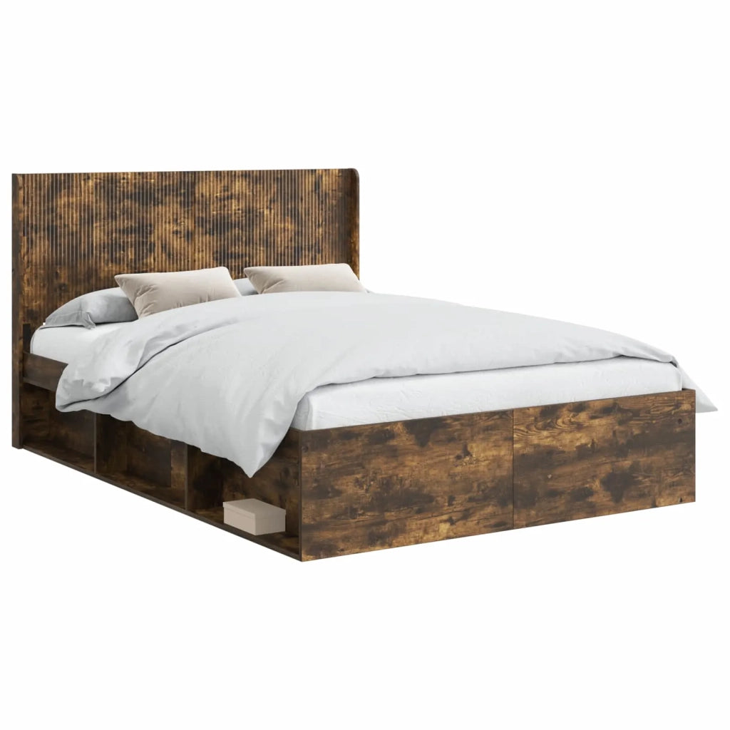 Struttura del letto con stoccaggio e testata 3 pcs 3413833