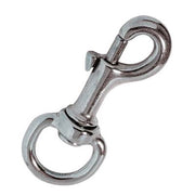 MOSCHETTONE REDINE OTTONE NICHELATO - + GIRELLO L.MM 82+3/4- 10 pezzi